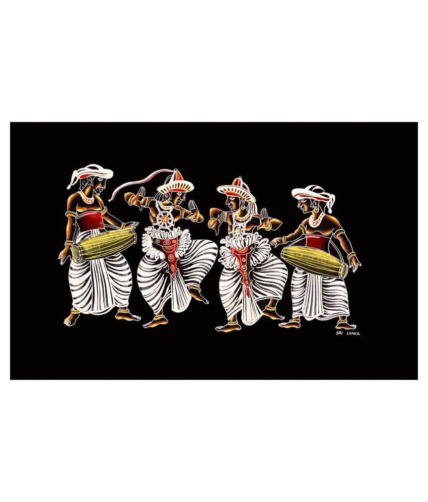 Pitaara Box Sri Lankan Traditional Art PVC Vinyl Multicolour Wall