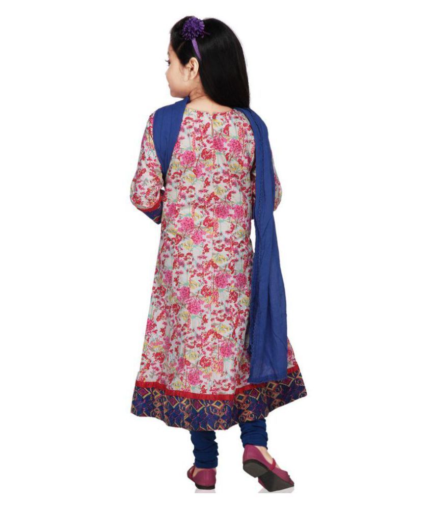 multicolour anarkali suit