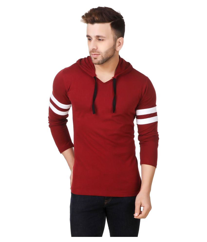    			Fabstone Collection Maroon Hooded T-Shirt