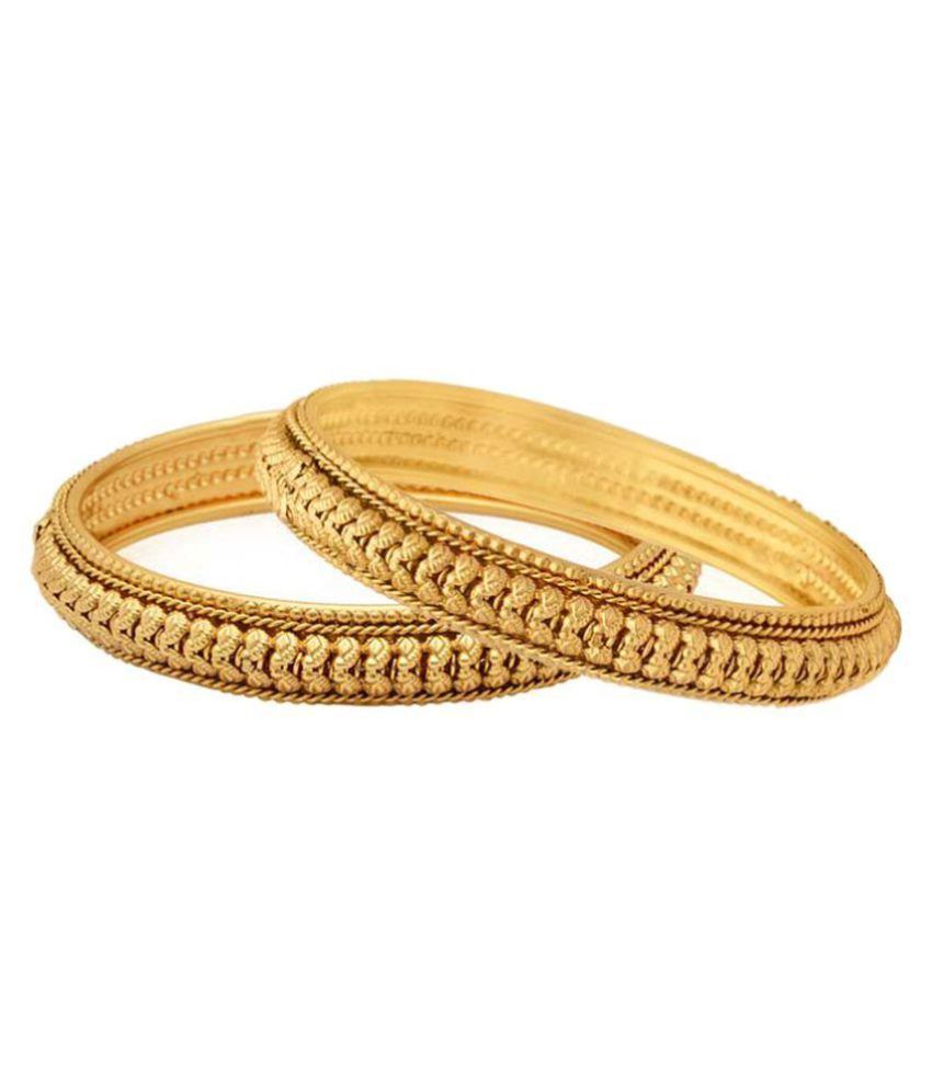 Jewels Gold Alloy Gold Platting Studded Multicolour Funky Bangle Set