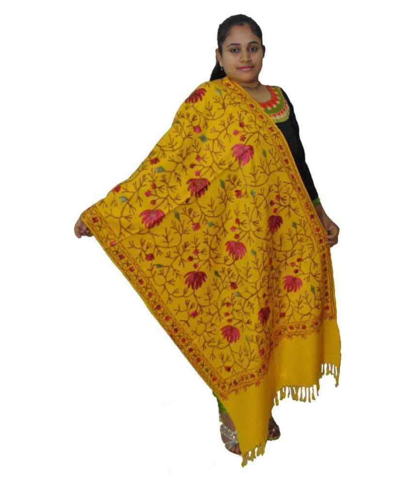 Vrinde Yellow Shawl Price in India - Buy Vrinde Yellow Shawl Online at ...