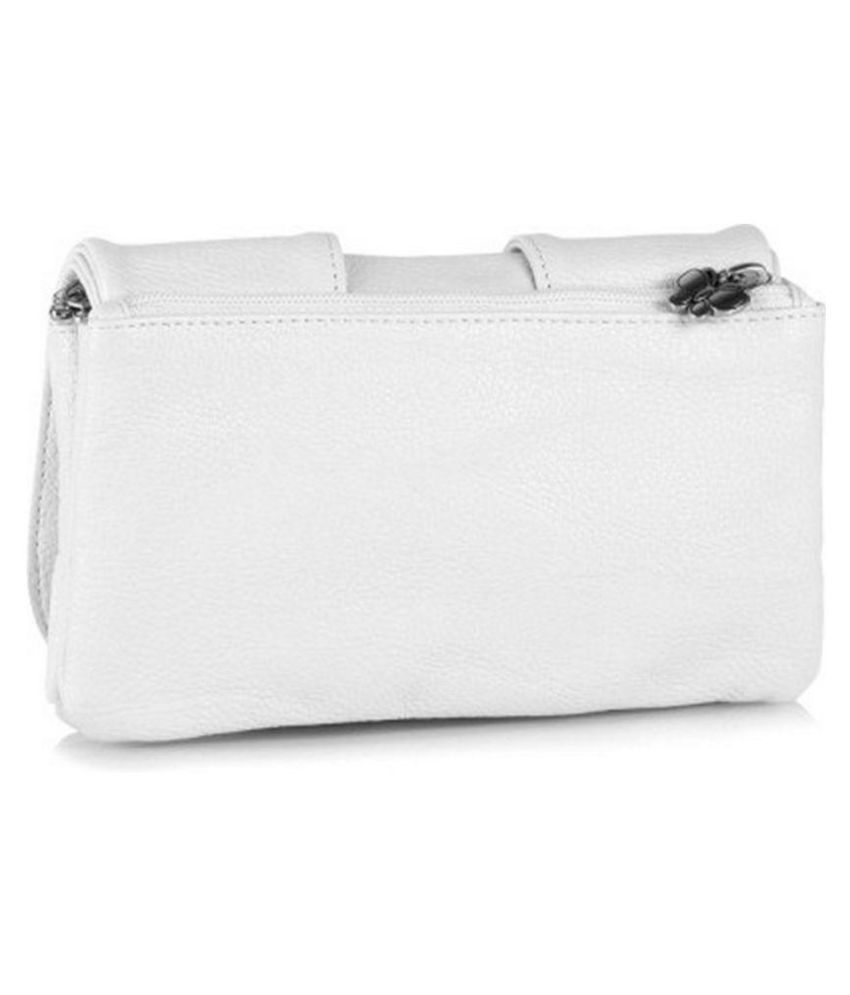 Butterflies White Faux Leather Sling Bag - Buy Butterflies White ...