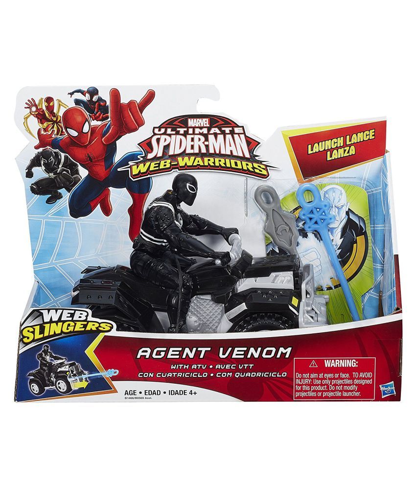 Marvel Ultimate Spider-Man Web Warriors Agent Venom Figure with Quadracer  Vehicle - Buy Marvel Ultimate Spider-Man Web Warriors Agent Venom Figure  with Quadracer Vehicle Online at Low Price - Snapdeal