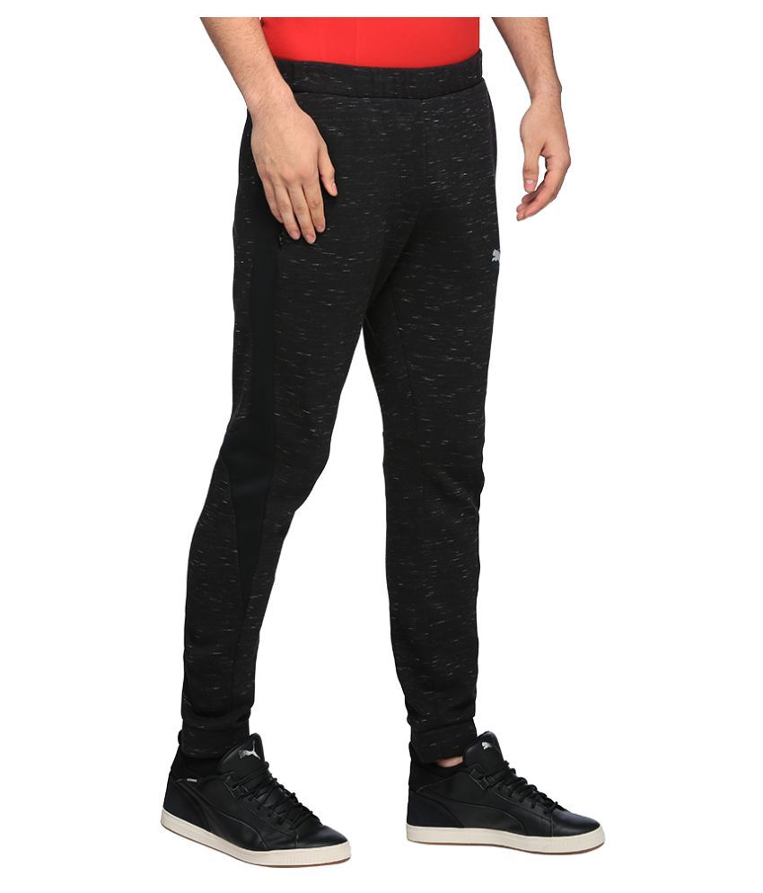 black puma joggers junior