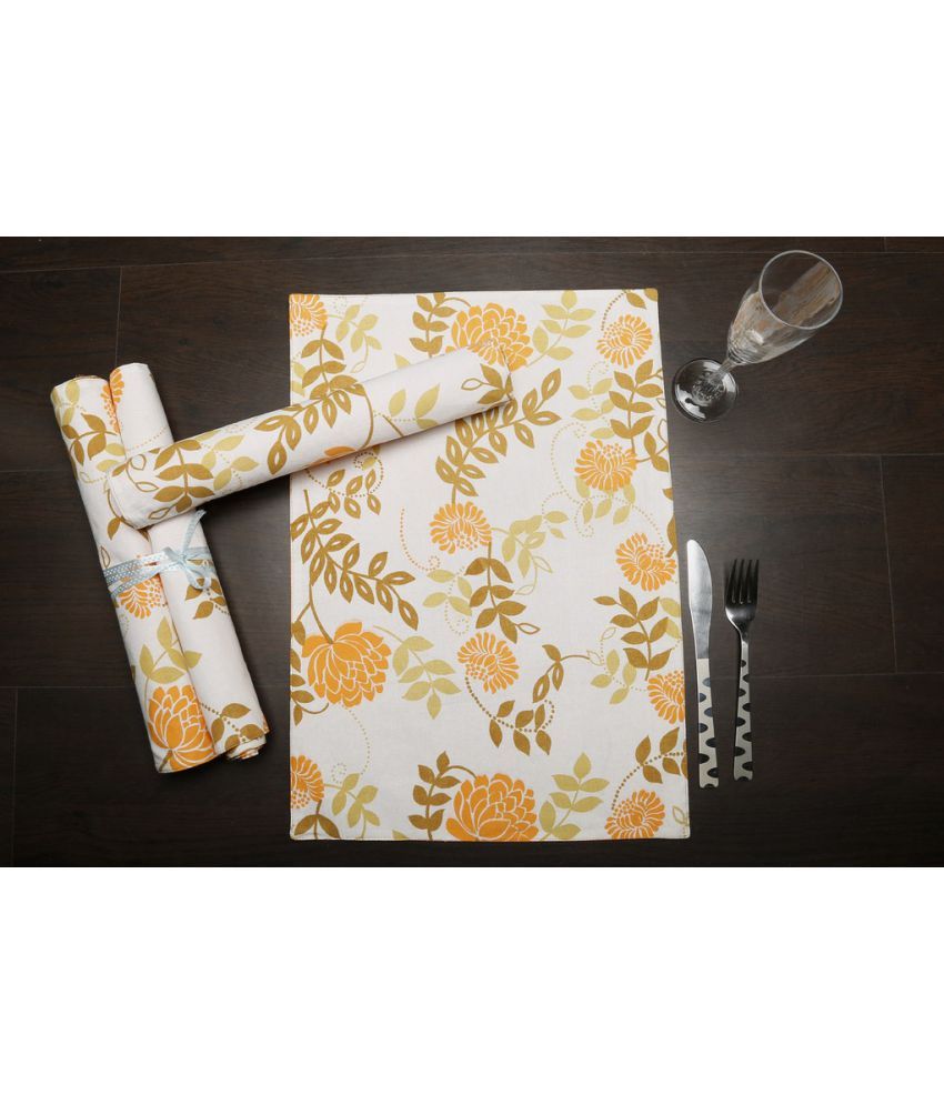 Dekor World 4 Seater Cotton Set of 13 Table Mat & Napkins Buy Dekor