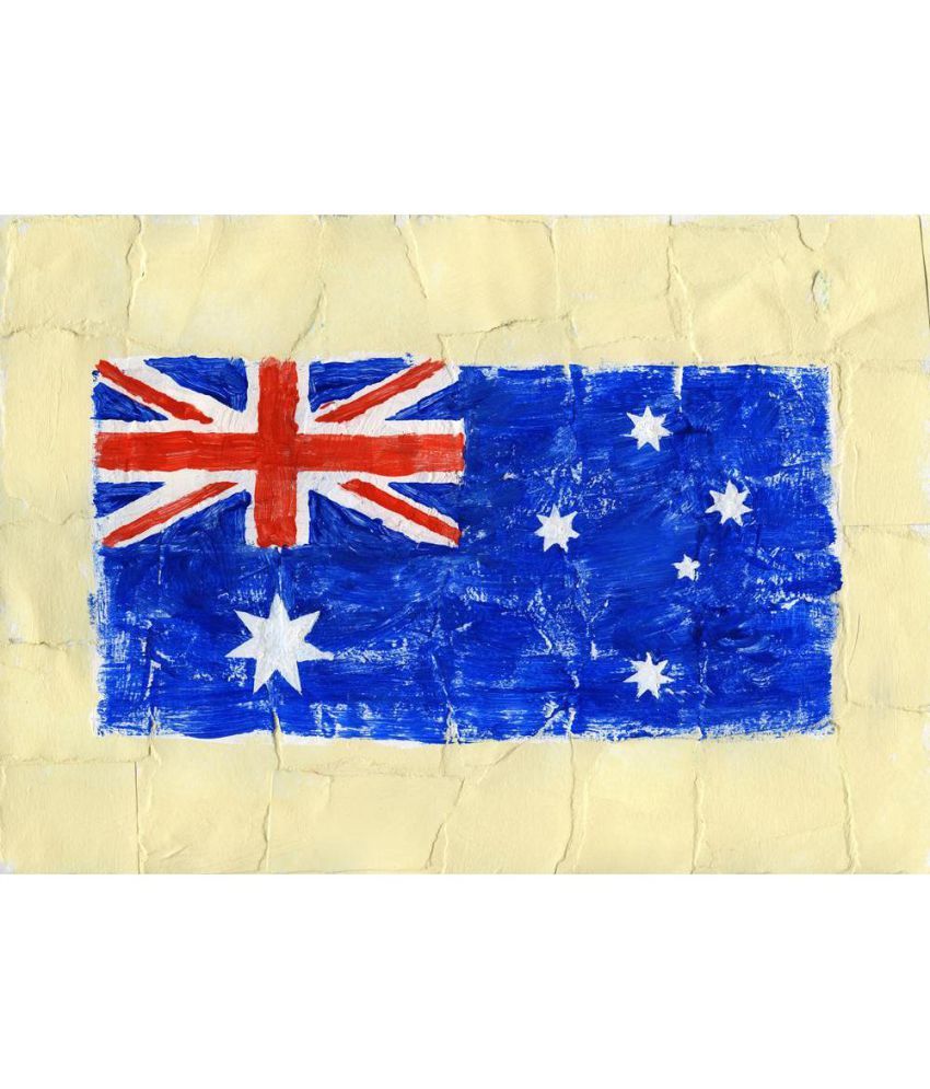 Pitaara Box Flag Of Australia PVC Vinyl Multicolour Wall Stickers Buy
