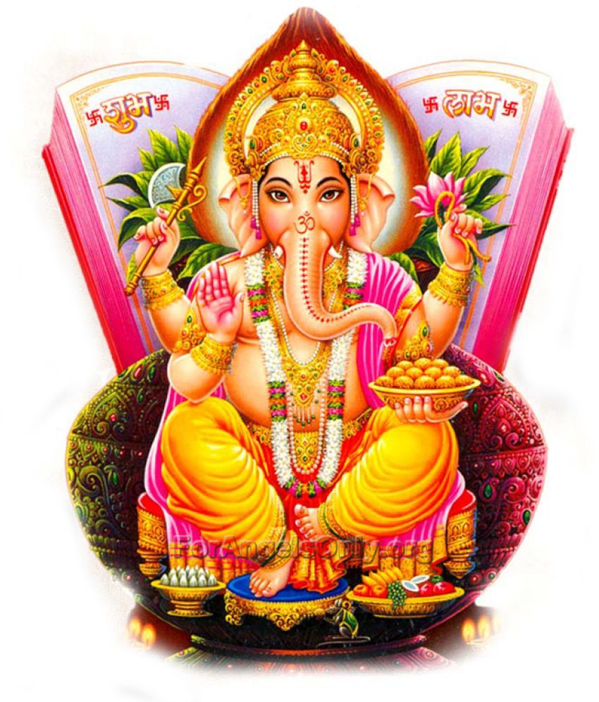 MYIMAGE Lord Shree Ganesh Beautiful Paper Wall Poster Without Frame ...