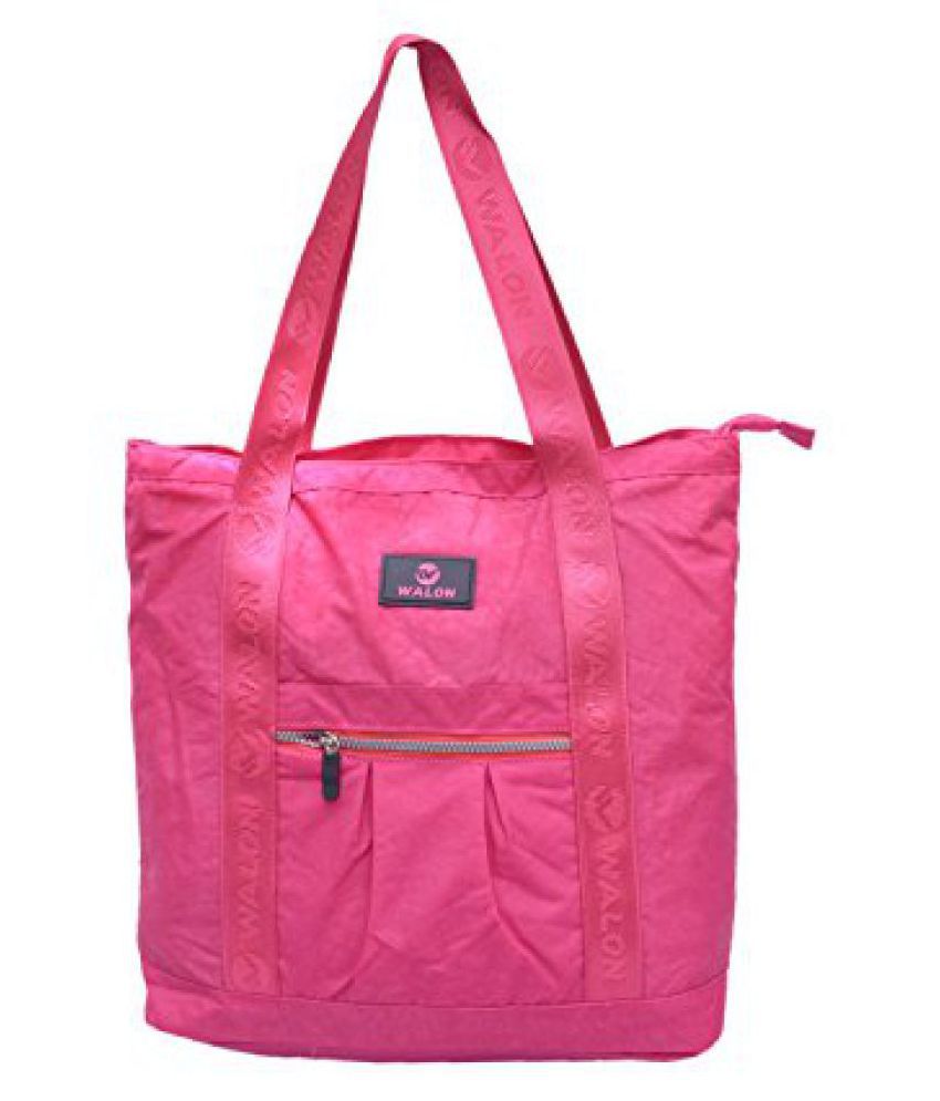 Ruff Pink Canvas Tote Bag - Buy Ruff Pink Canvas Tote Bag Online at ...