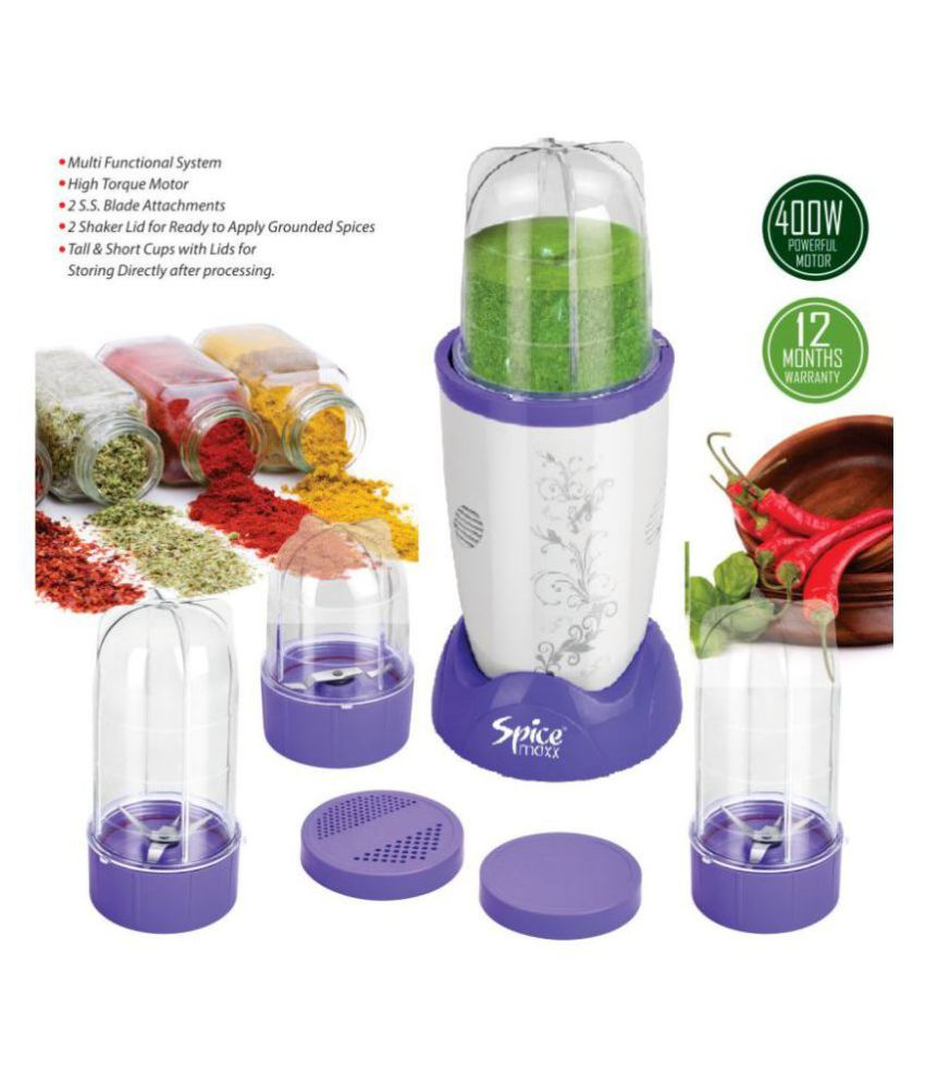 Spice Maxx Powerbullet 400 Watt 4 Jar Juicer Mixer Grinder Price in