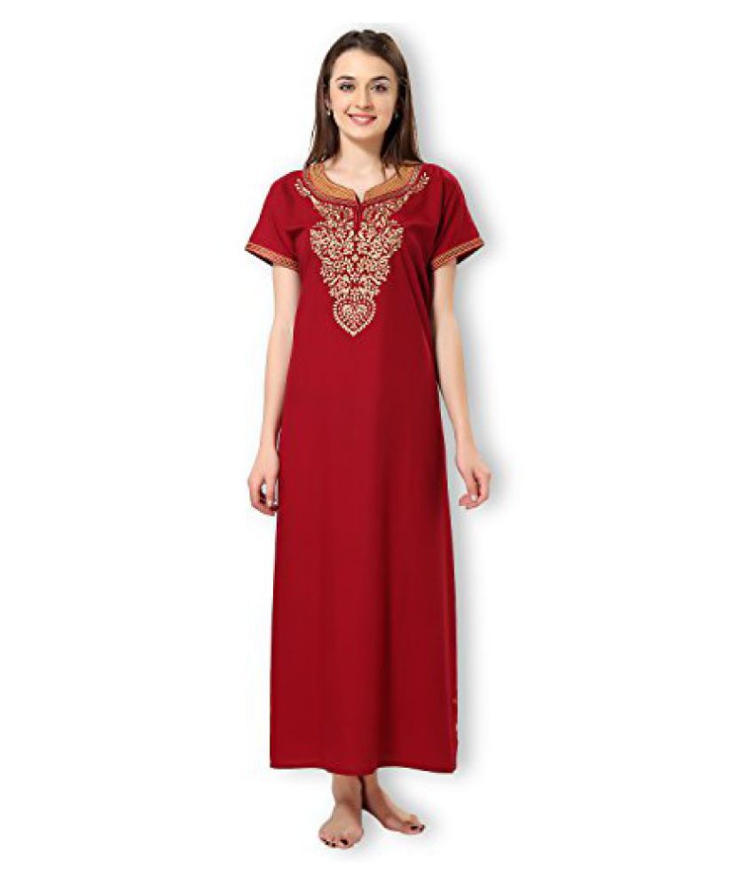 10 Cotton Embroidery Nighty Online 