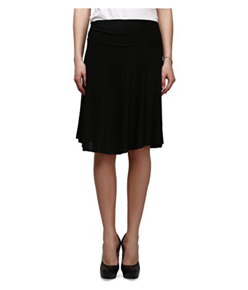 Buy Legis Polyster Black Short Length Skirt for Womens (Free Size_26-34 ...