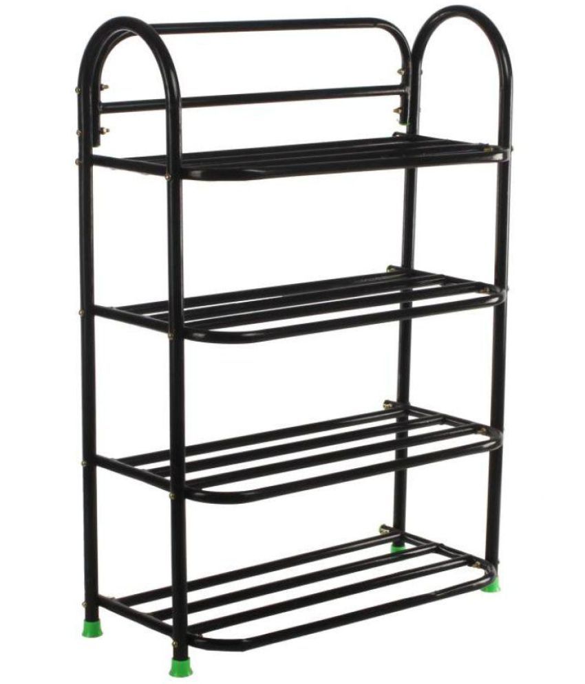 Raj Metal 4 Tier Shoe Rack Black Buy Raj Metal 4 Tier Shoe Rack Black