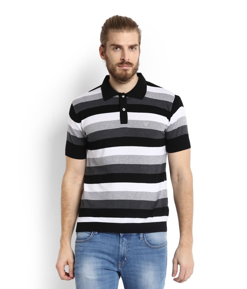 allen solly black t shirt