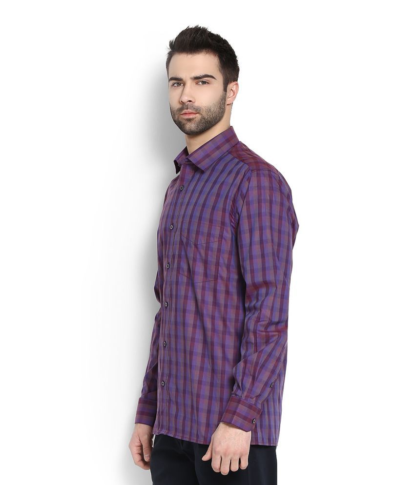 van heusen purple shirt