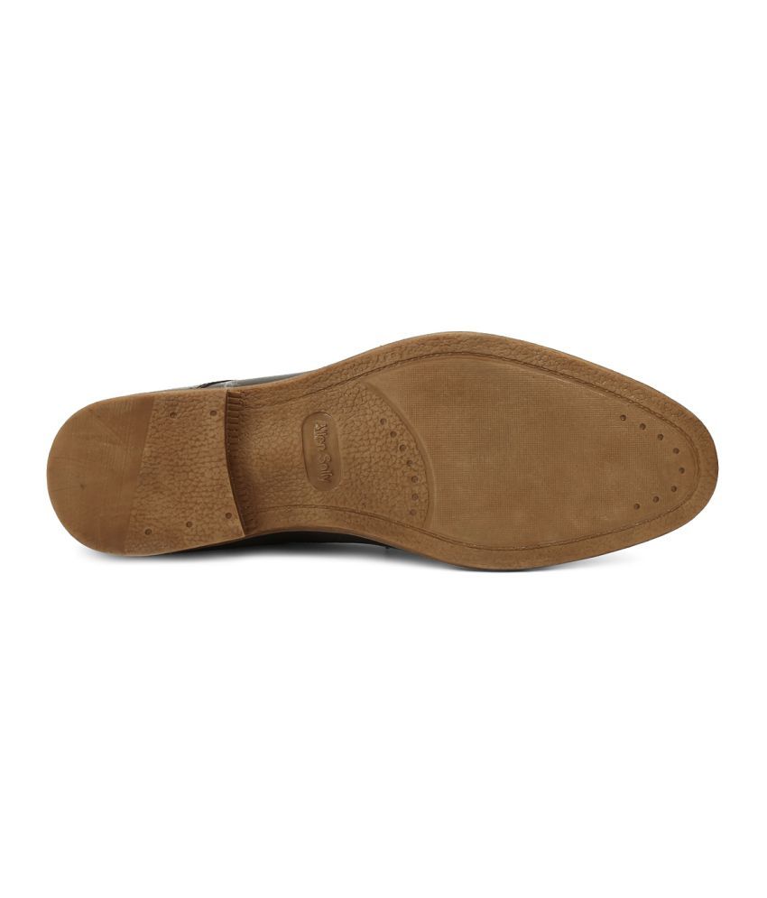 allen solly brown formal shoes