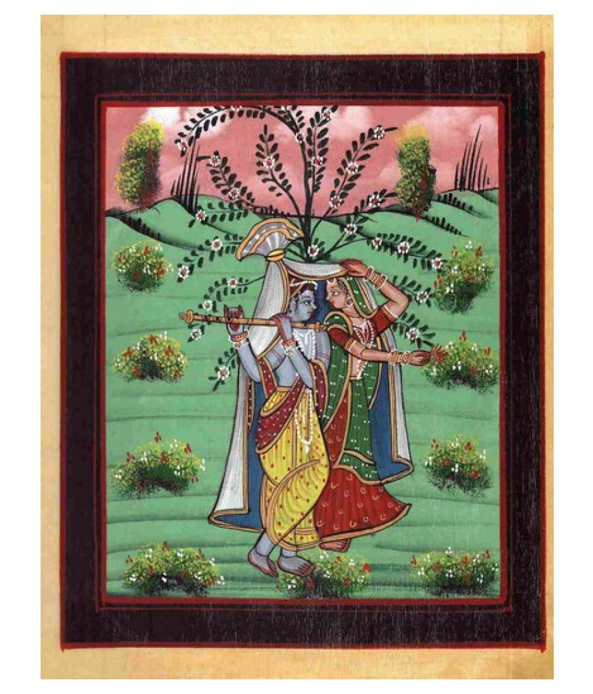Advance Hotline Radha Krishna Fabric Painting Without Frame Single