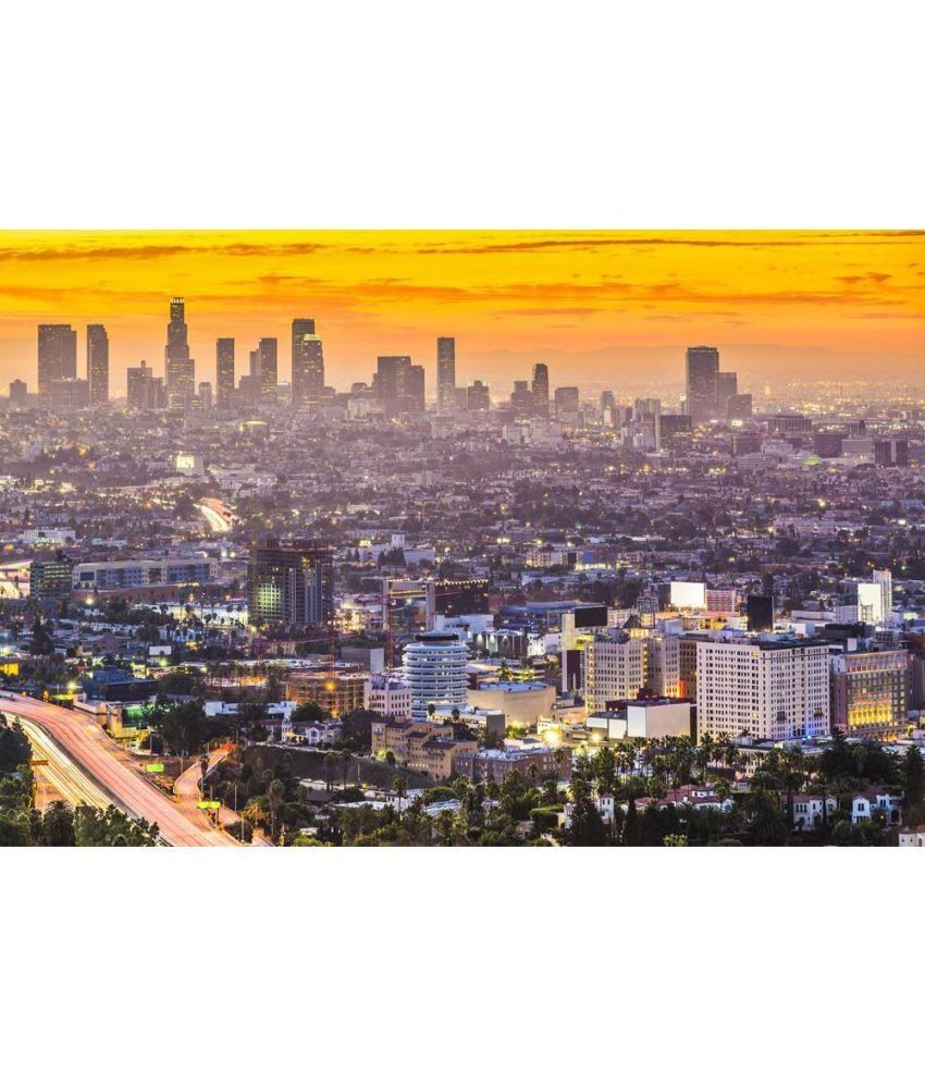 Pitaara Box Downtown Cityscape of Los Angeles, California, USA PVC