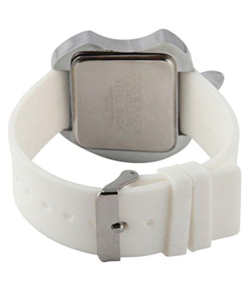 Danzen White Plastic LED Digital Dial Apple Shape Watch Price in India