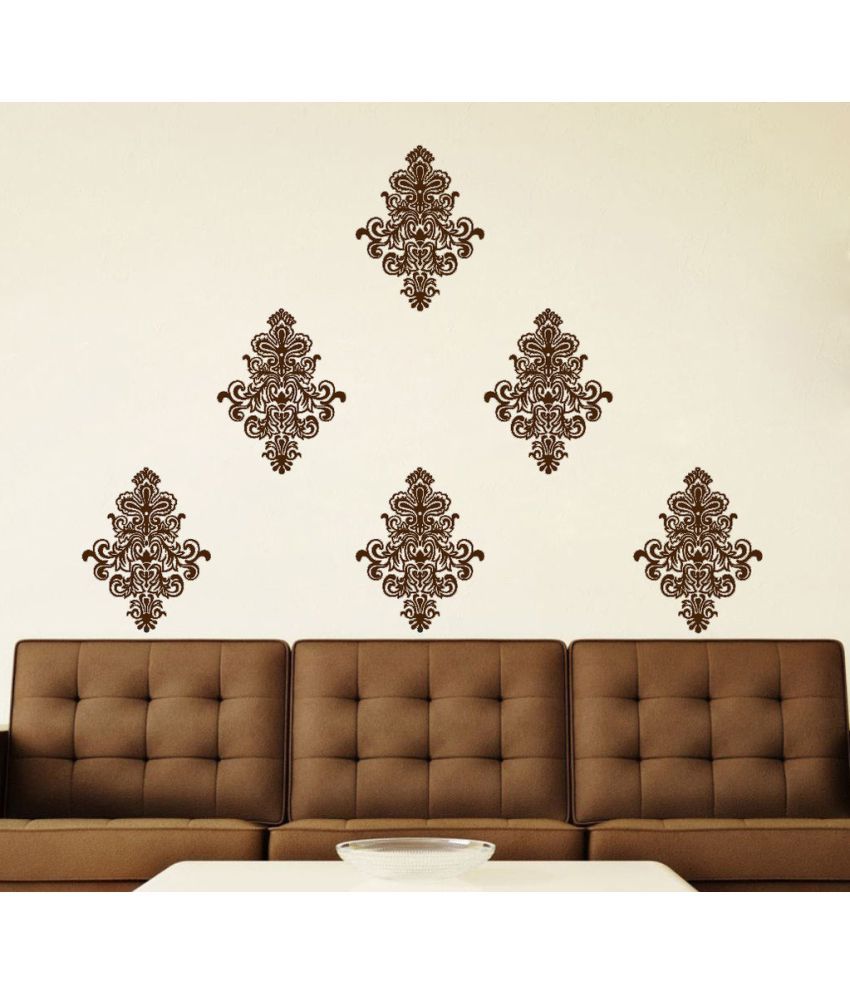     			Decor Villa Border Motif Vinyl Brown Wall Stickers