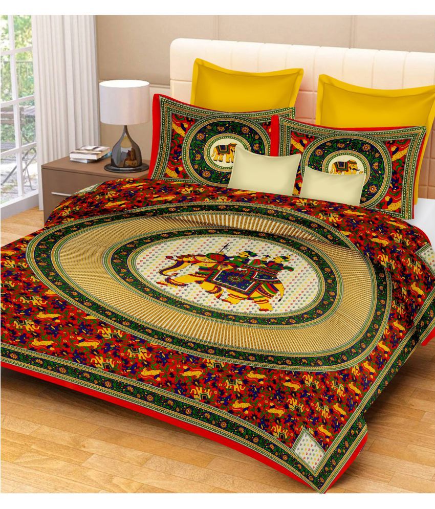 Metro Living Double Cotton Multi Animal Bed Sheet Buy Metro Living