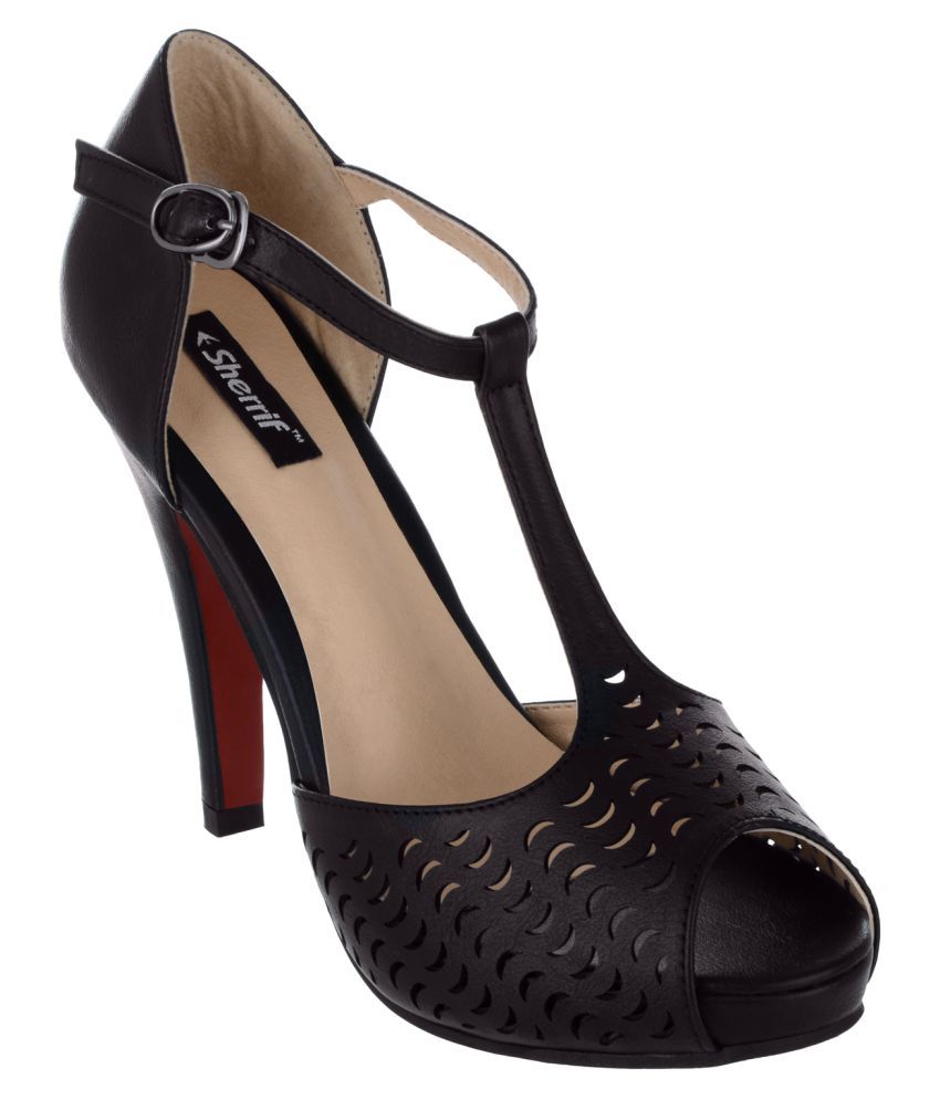 Download Sherrif Shoes Black Stiletto Heels Price in India- Buy ...