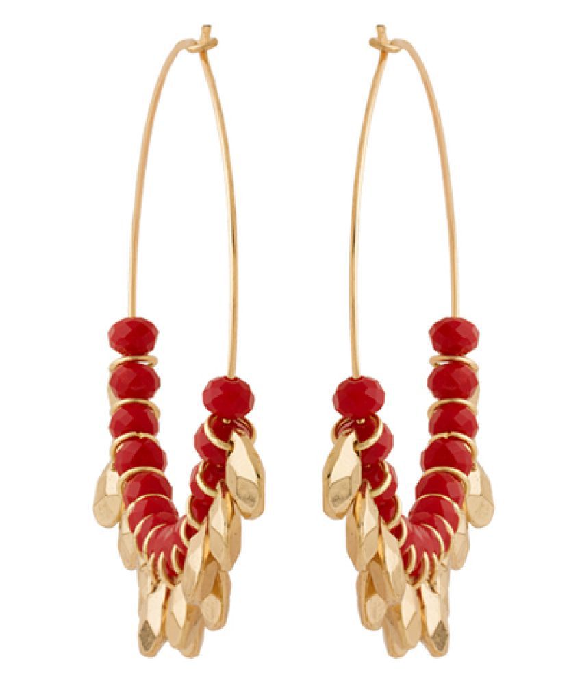 Voylla Multicolour Beaded Hoop Earrings For Women - Buy Voylla ...