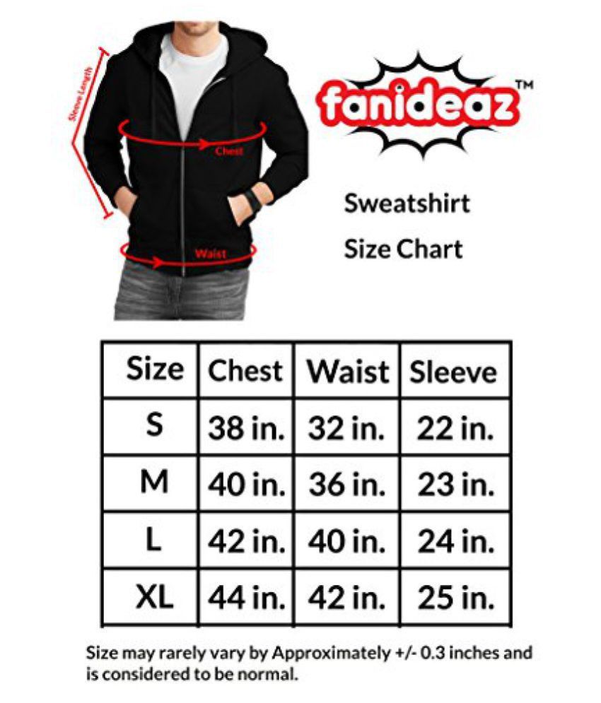 fanideaz men's cotton hooded sweatshirt with zip