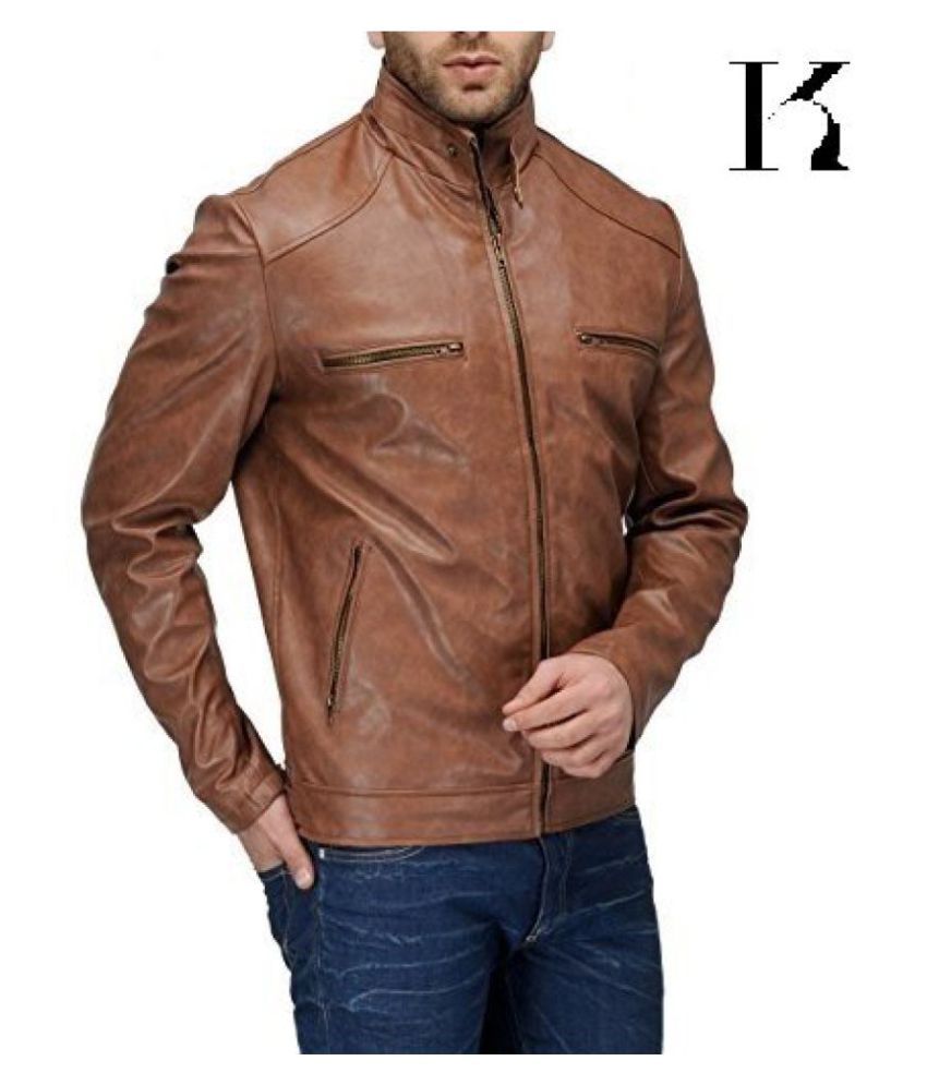 Krystle Men S Pu Faux Leather Jacket At Best In Krystle Men S Pu Faux Leather Jacket