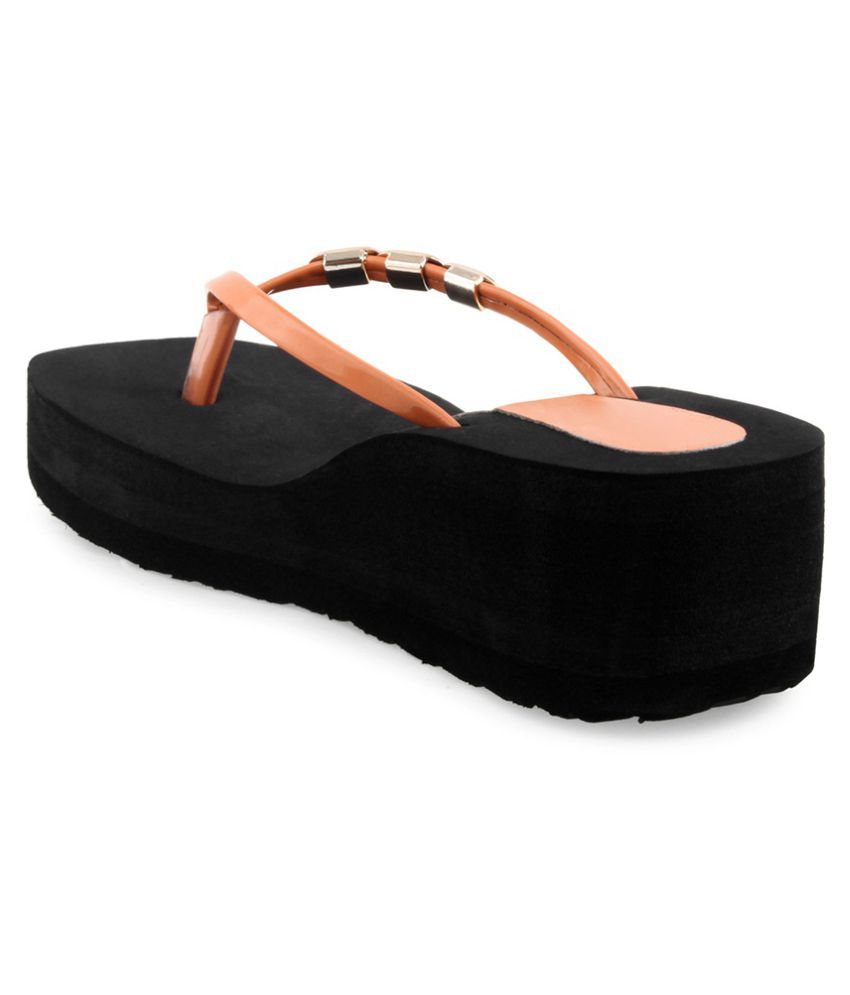 neon orange wedges