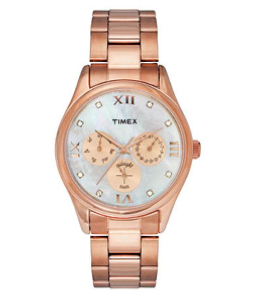 timex rose gold watches for ladies