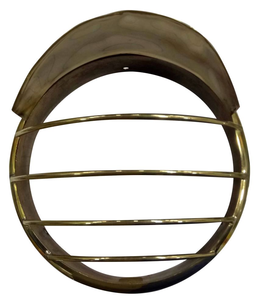 Enfield Works Brass Inner Outer Headlight Grill with Cap For Royal