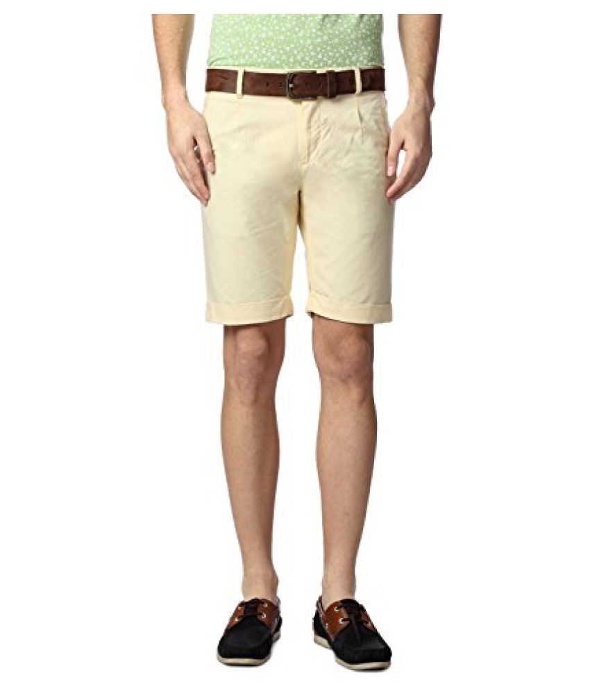 Peter England Cream Shorts - Buy Peter 