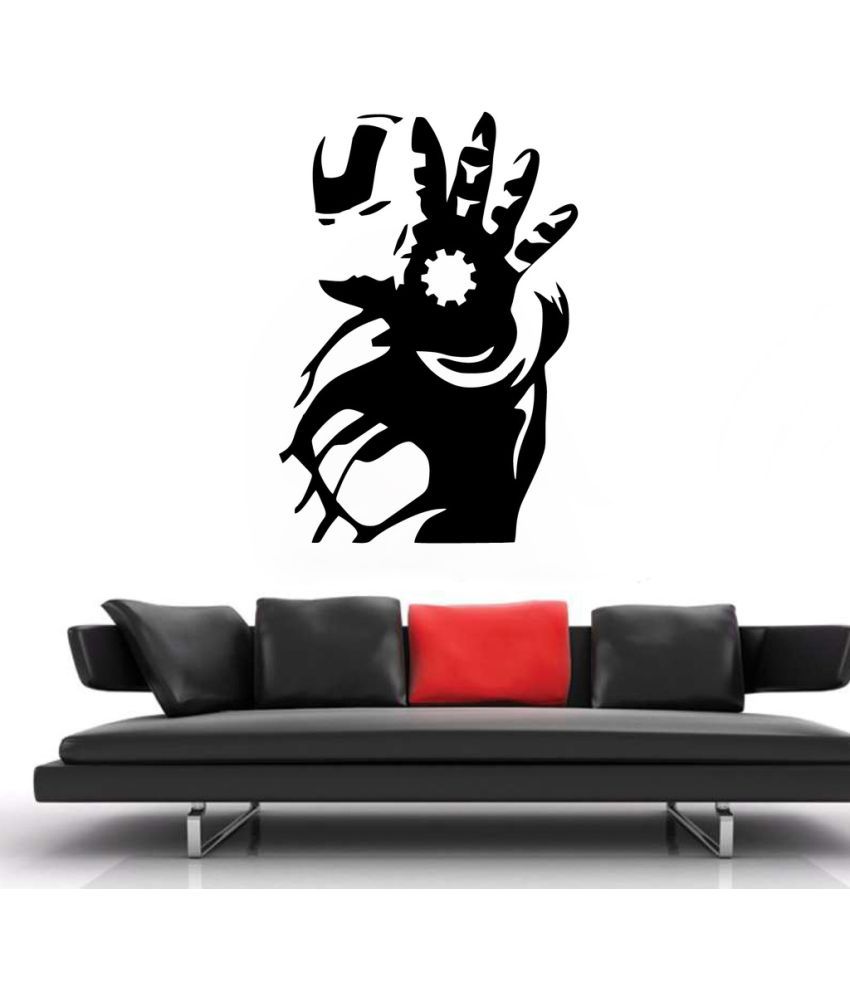     			Decor Villa Iron Beem Vinyl Black Wall Stickers