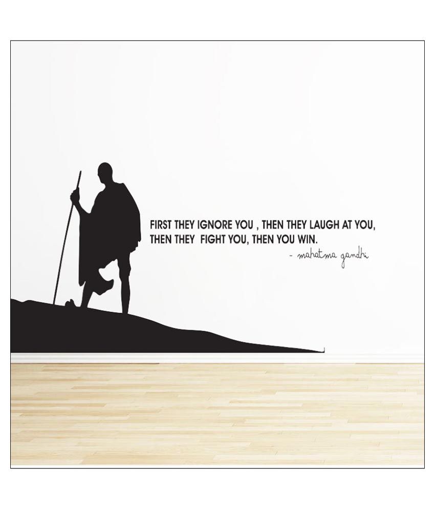     			Decor Villa Mahatma Gandhi Vinyl Multicolour Wall Stickers