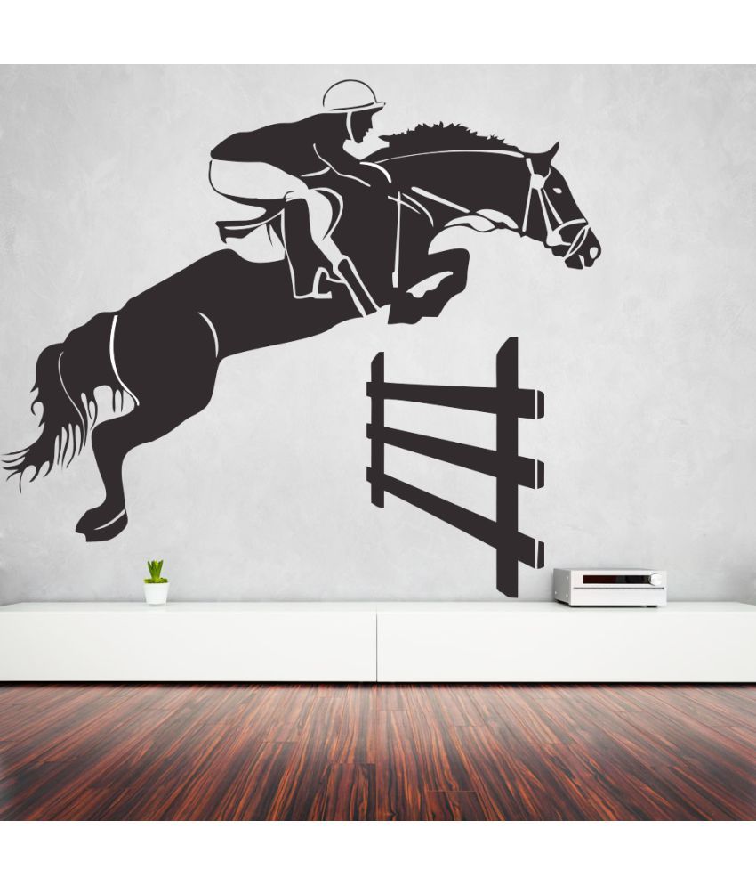     			Decor Villa Run And Win Vinyl Black Wall Stickers