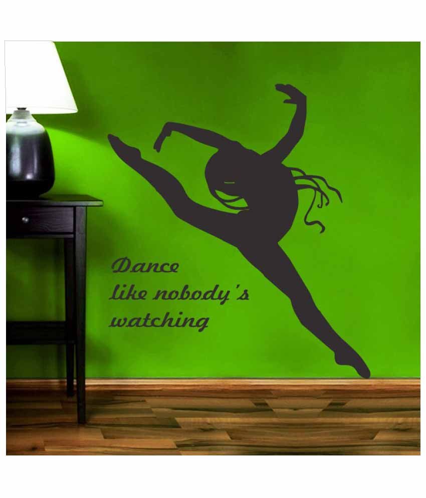     			Decor Villa Dance Like Nobody Wall Vinyl Black Wall Stickers