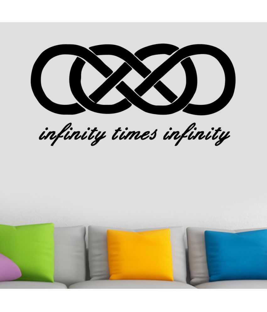     			Decor Villa Infinity Time Vinyl Black Wall Stickers
