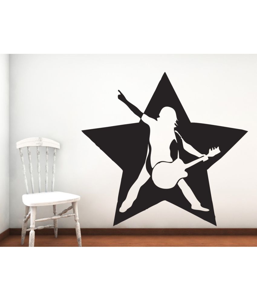     			Decor Villa One Day I'am Rockstar Vinyl Black Wall Stickers