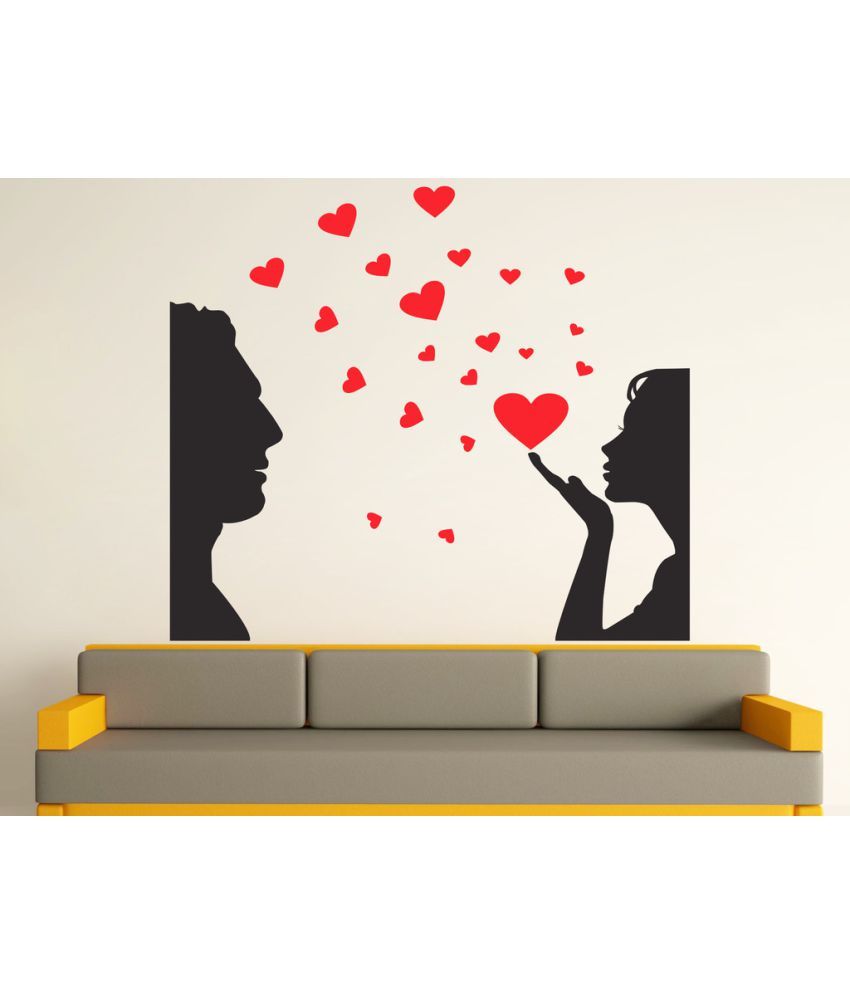     			Decor Villa More Fly Kiss Wall Vinyl Black Wall Stickers