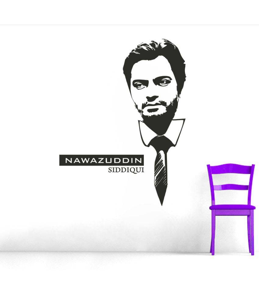     			Decor Villa Nawazuddin Siddiqui Vinyl Black Wall Stickers