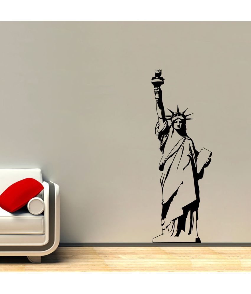     			Decor Villa Statue Of Liberty Vinyl Black Wall Stickers