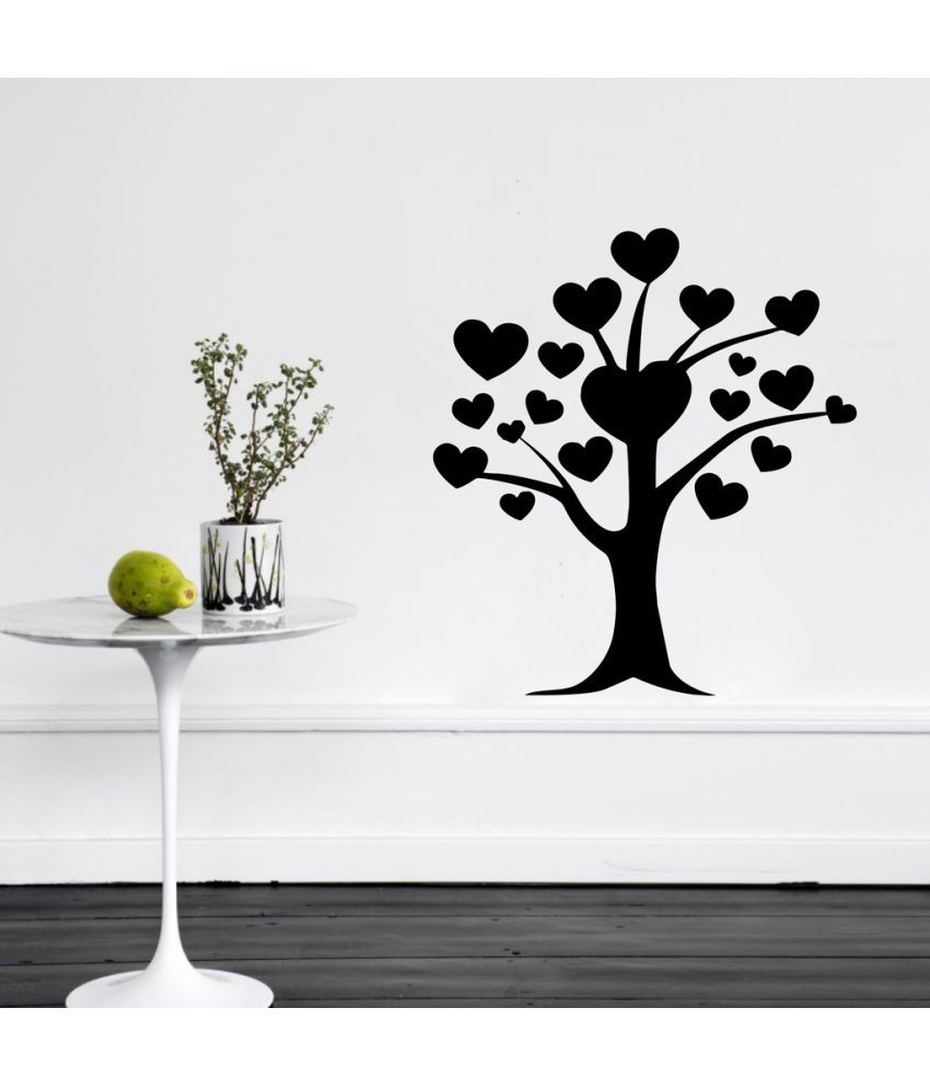     			Decor Villa Love Tree Vinyl Black Wall Stickers