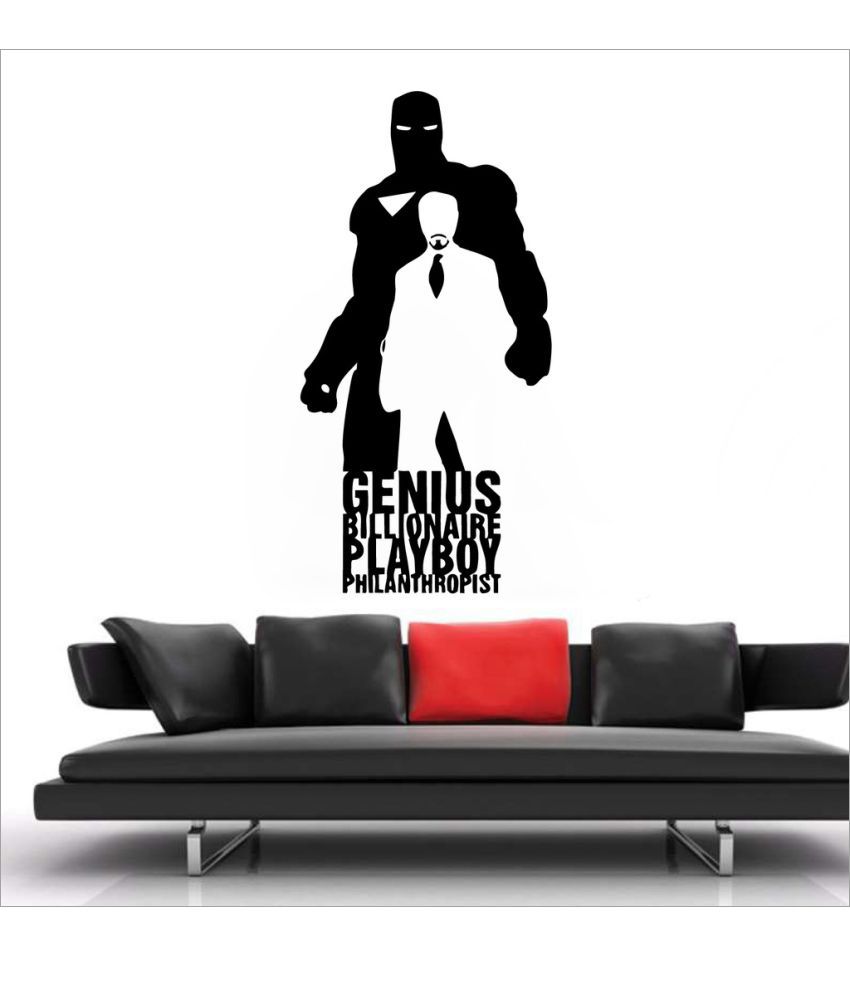     			Decor Villa Tony Vinyl Black Wall Stickers