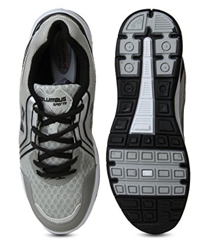 Columbus Mens Grey Black Mesh Sports 