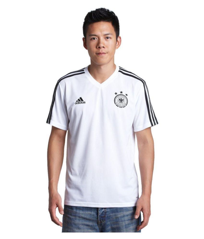 adidas white sports t shirt