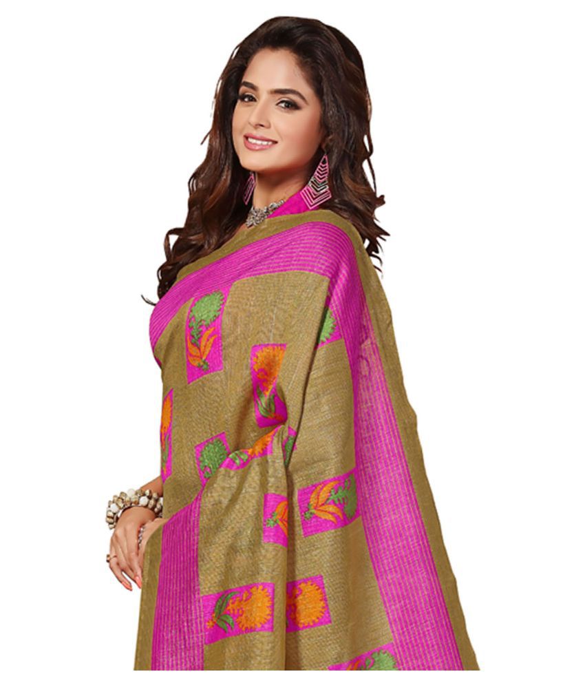 Anshika Lifestyle Multicoloured Cotton Blend Saree - Buy Anshika ...