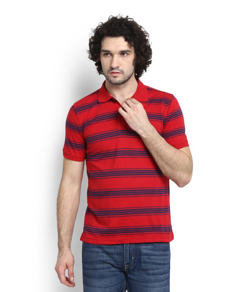van heusen red tshirt