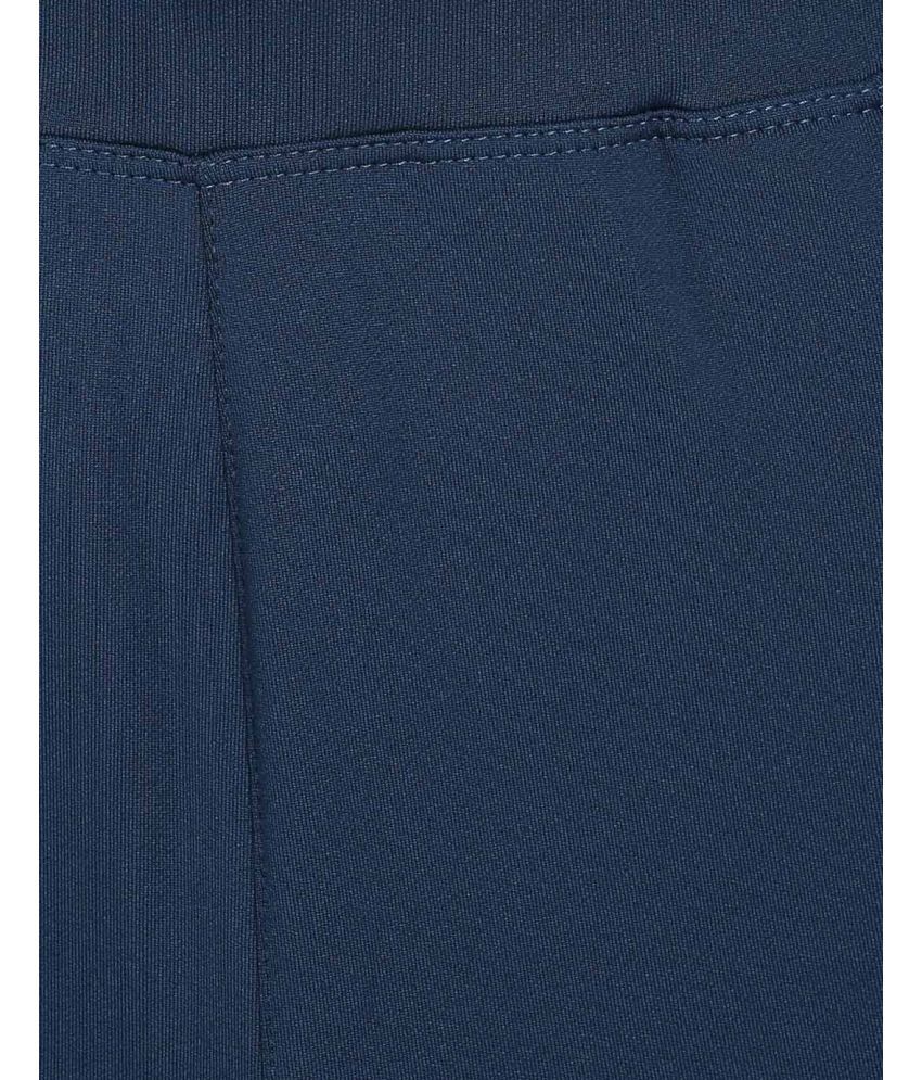 puma navy polyester lycra trackpants