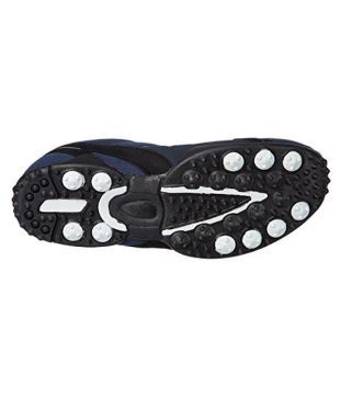 nivia men's marathon mesh pu blue and black running shoes