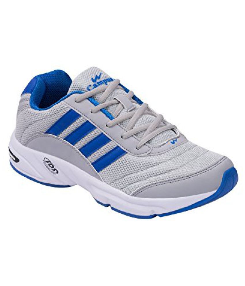Men Light Grey \u0026 Royal Blue Sport Shoes 
